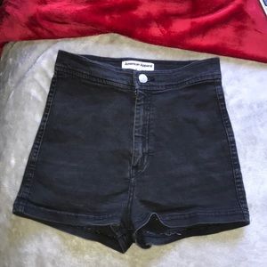 American Apparel Black Jean Shorts